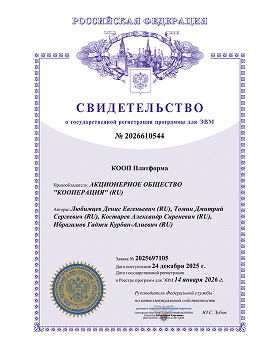 Свидетельство о государственной регистрации программы для ЭВМ № 2026610544