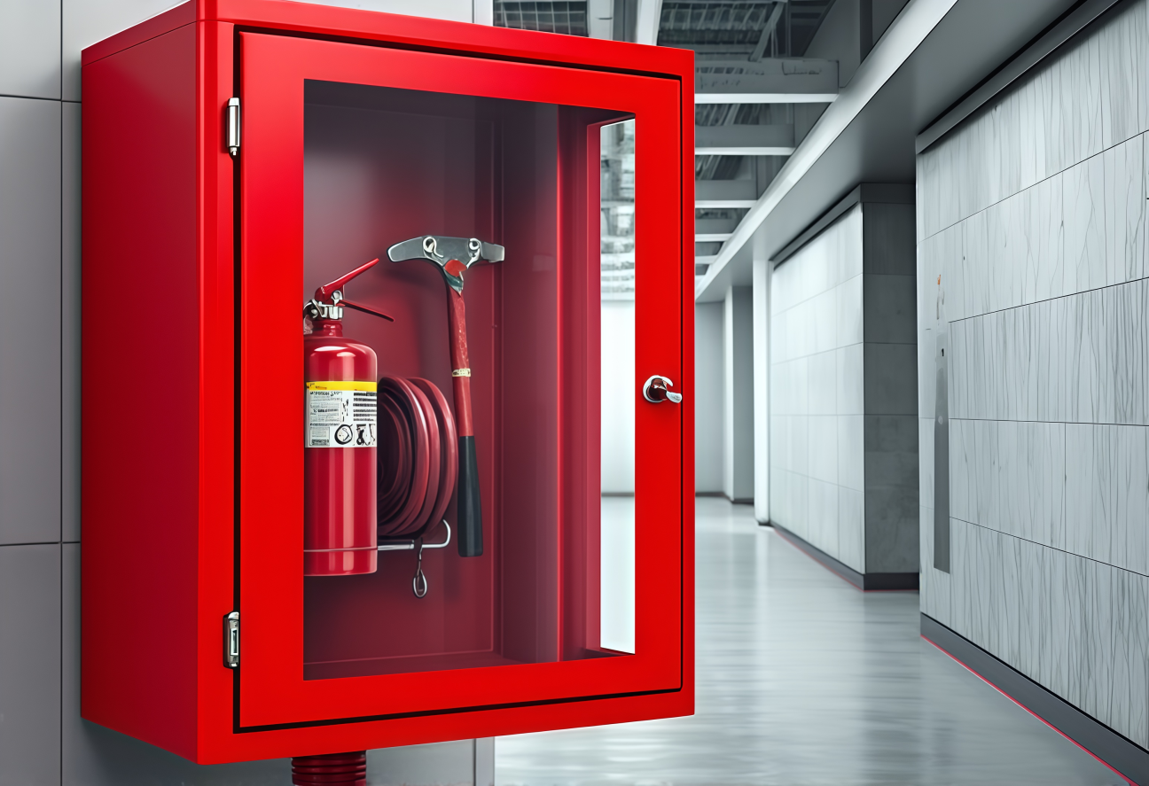 Полноразмерная обложка поста на тему: Промбезопасность под контролем: как мы изготовили партию шкафов для пожарного инвентаря