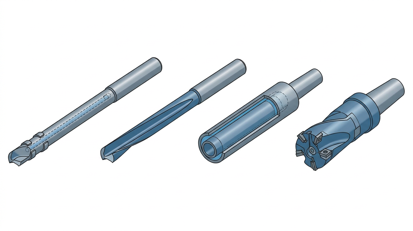 Полноразмерная обложка поста на тему: Глубокое сверление: баланс между подачей СОЖ и эвакуацией стружки